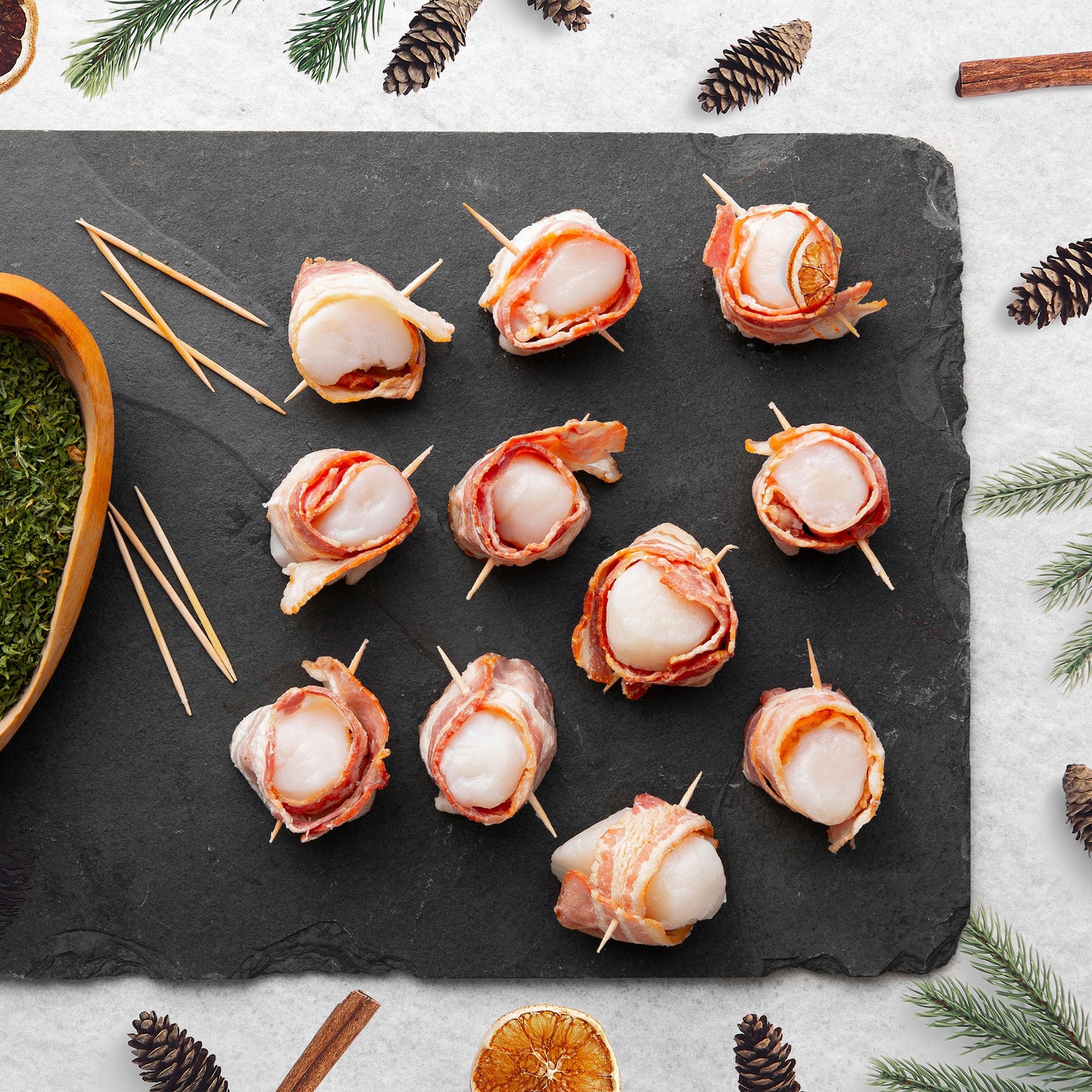 Bacon Wrapped Scallops - 1 lb