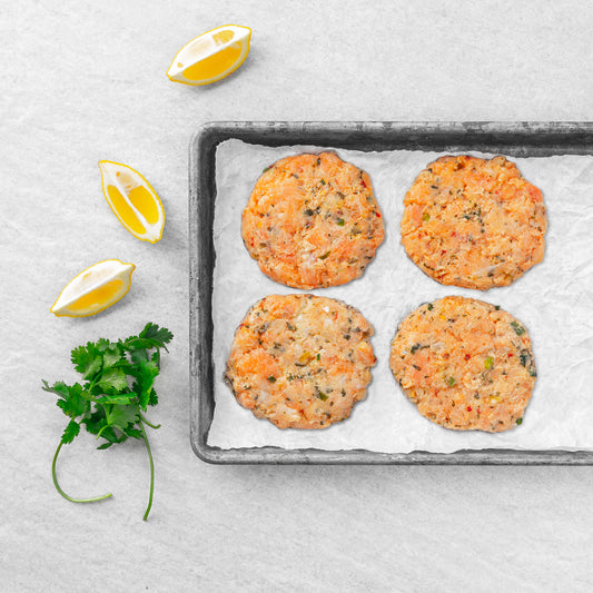 Atlantic Salmon Burgers - (4) 5 oz.