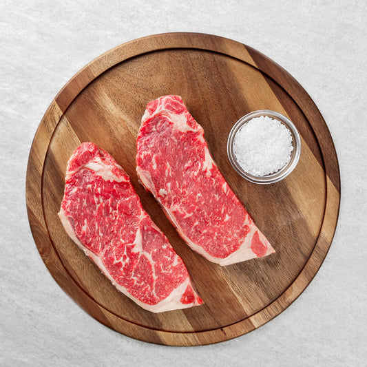 Black Angus New York Strip Steak - (2) 10 oz. steaks