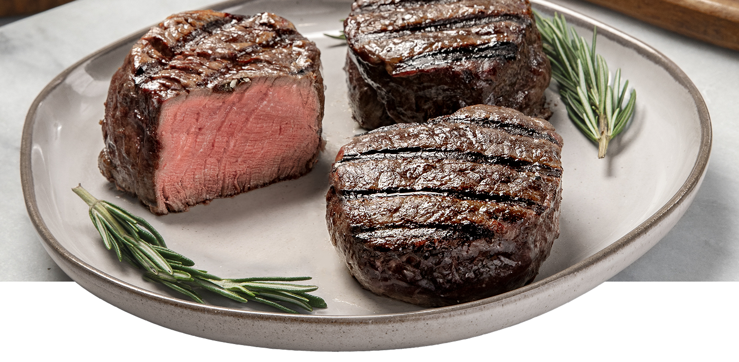 Grassfed Ribeyes on a Plate