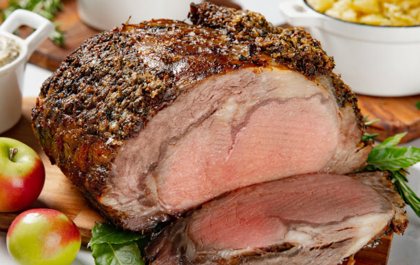 Roast on a serving platter