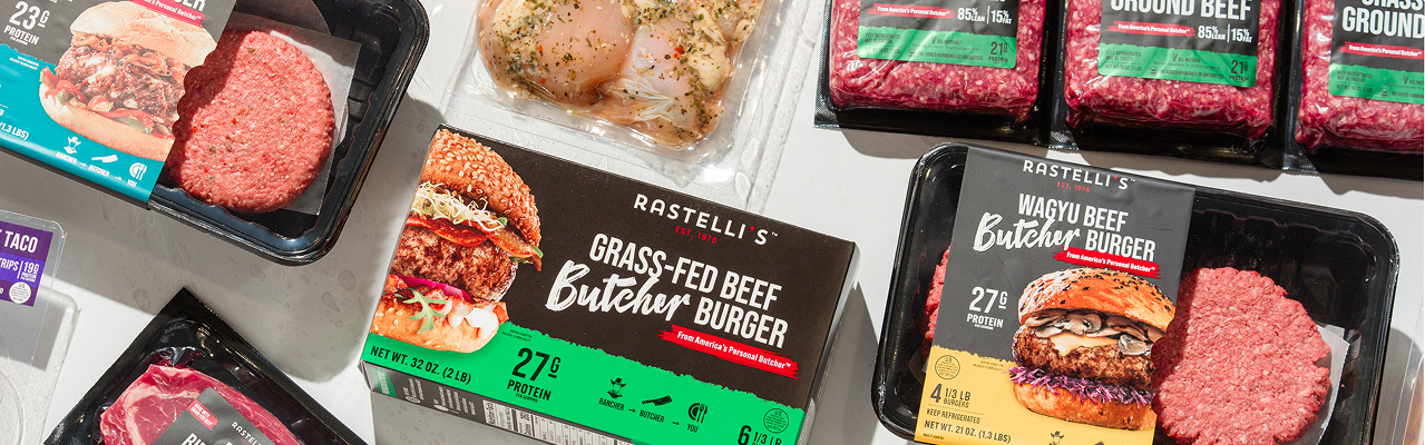 International header with various meat packages