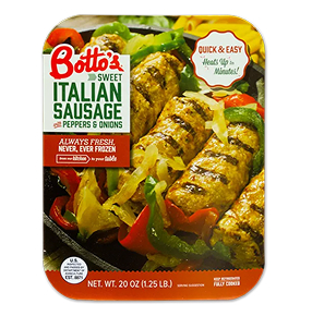 fpo bottos sweet italian sausage peppers onions