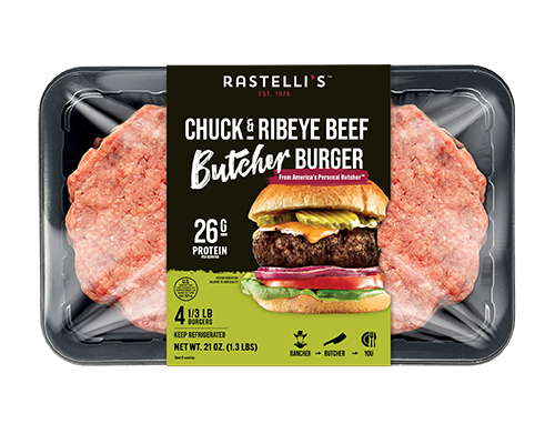 Butcher Burger Chuck and Ribeye 4 Ct Tray