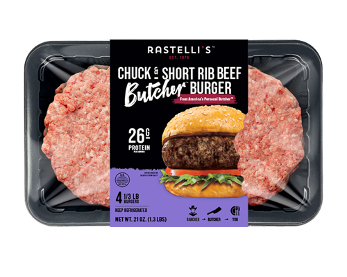 Butcher Burger Chuck and Short Rib 4 Ct Tray