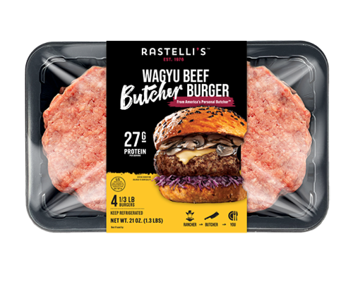 Butcher Burger 4ct Tray wagyu Large